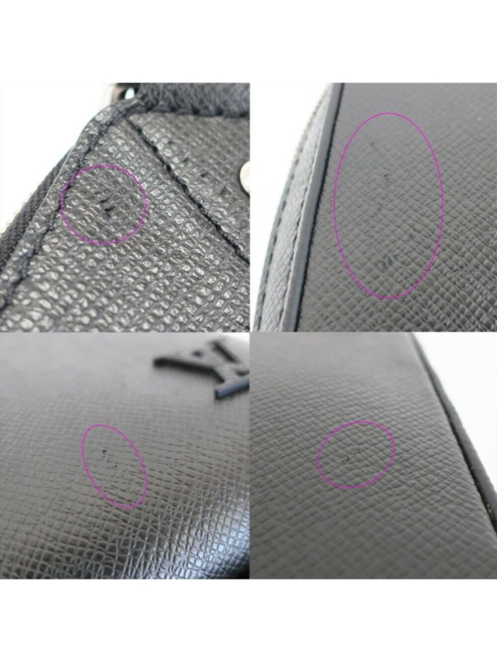Louis Vuitton Ten Avenue Sling Bag Taiga Leather Black Silver - Picture 9 of 10